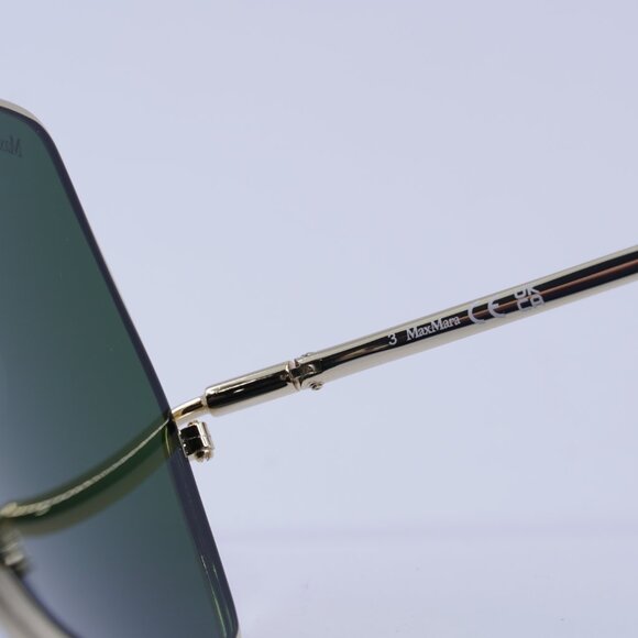 MaxMara ELSA MM0006 08A Sunglasses Gunmetal Geometric Frame, Smoke Lenses - Picture 11 of 13
